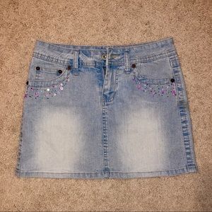 Angels brand juniors denim mini skirt